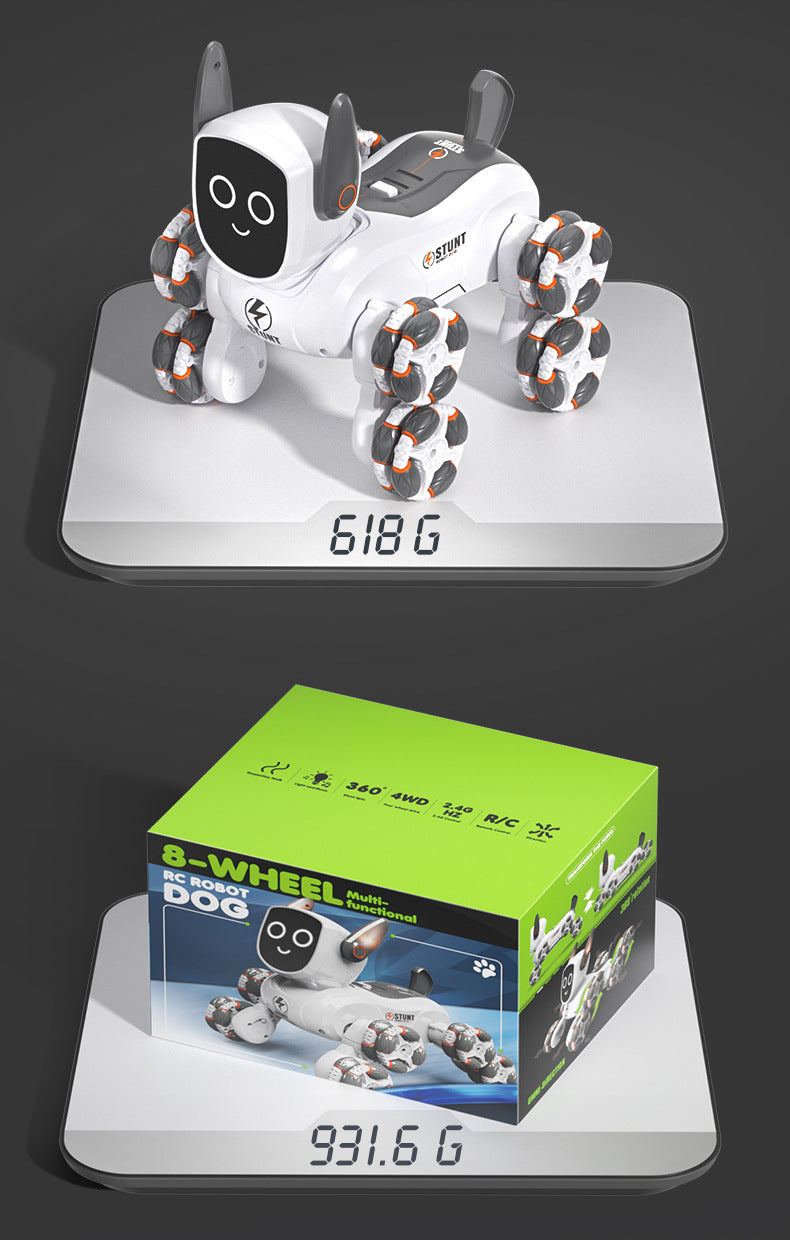 Best Programmable Toy for 10 Year Olds - Q193 Robot Dog with 8-Wheel Mobility & Obstacle Course