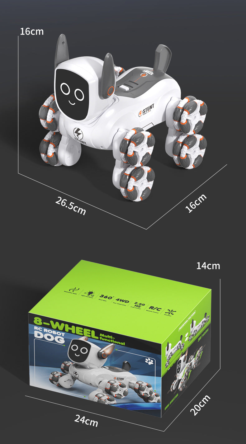 Best Programmable Toy for 10 Year Olds - Q193 Robot Dog with 8-Wheel Mobility & Obstacle Course