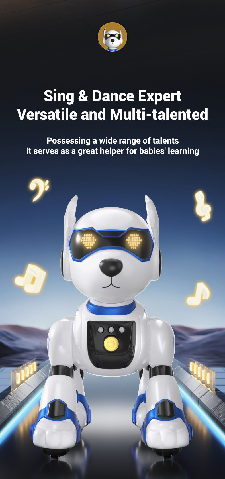 Programmable Robot Dog - Voice Interactive STEM Toy with Coding App for Kids Ages 6-12