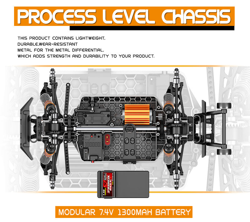 1/14 Scale 70KM/H Brushless Monster Truck - 4WD Off-Road RC Car with Oil Shocks & Anti-Flip Cage