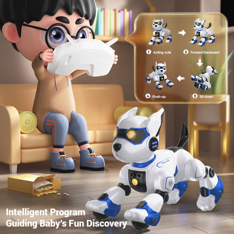 Programmable Robot Dog - Voice Interactive STEM Toy with Coding App for Kids Ages 6-12