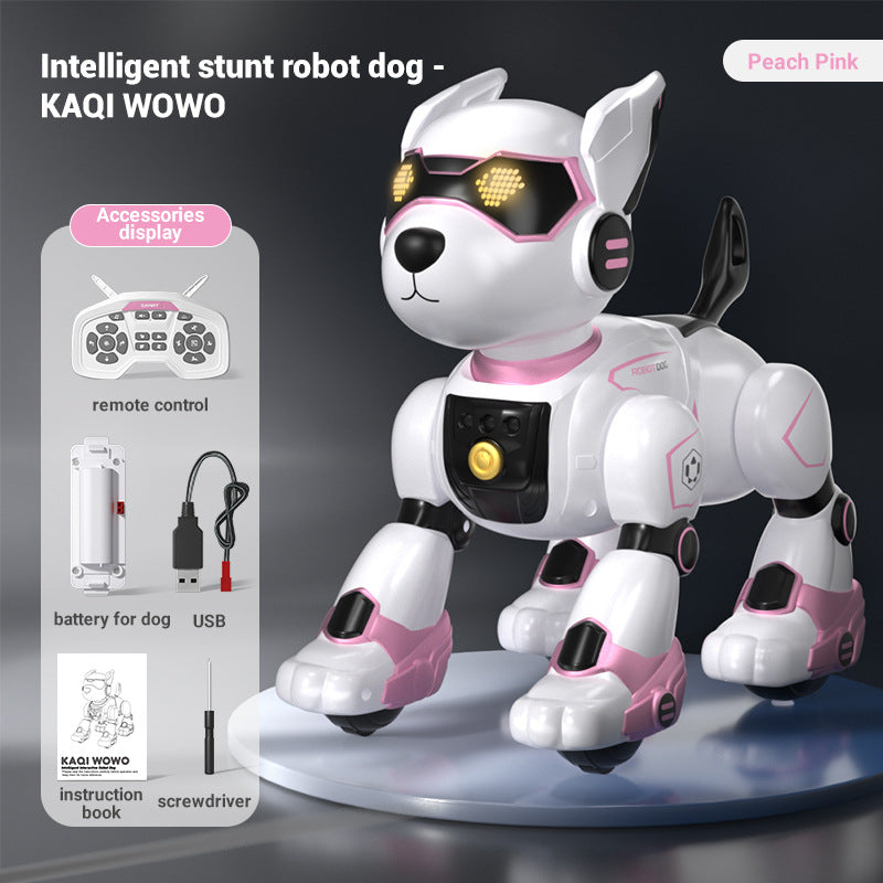 Programmable Robot Dog - Voice Interactive STEM Toy with Coding App for Kids Ages 6-12 Pink