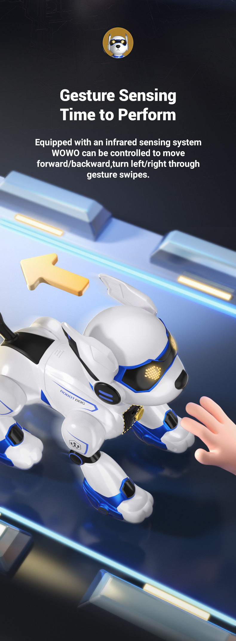 Programmable Robot Dog - Voice Interactive STEM Toy with Coding App for Kids Ages 6-12