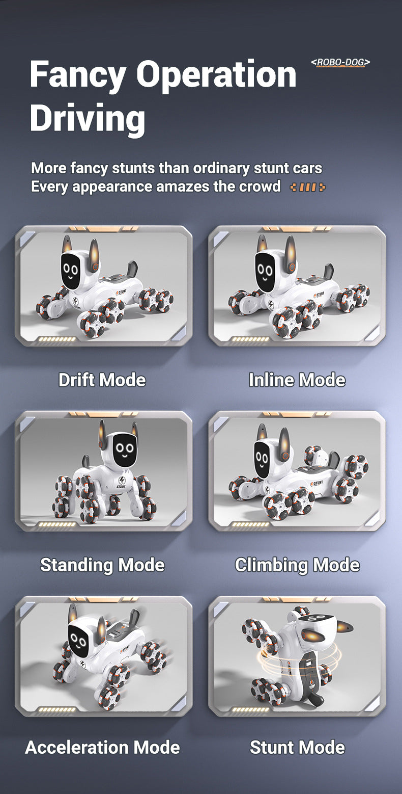 Best Programmable Toy for 10 Year Olds - Q193 Robot Dog with 8-Wheel Mobility & Obstacle Course