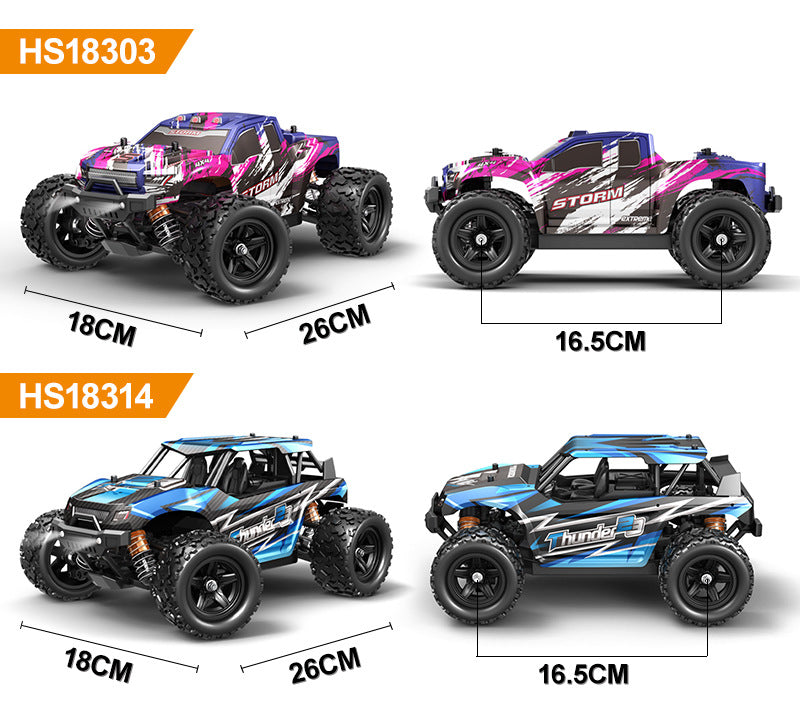 1/18 Scale Brushless Off-Road RC Truck - 45KM/H 4WD Rock Crawler with Oil Shocks