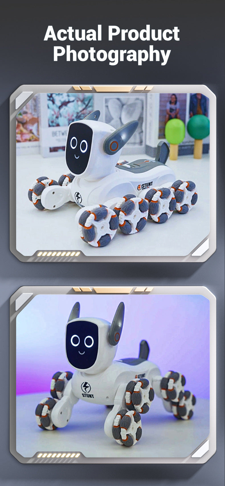 Best Programmable Toy for 10 Year Olds - Q193 Robot Dog with 8-Wheel Mobility & Obstacle Course