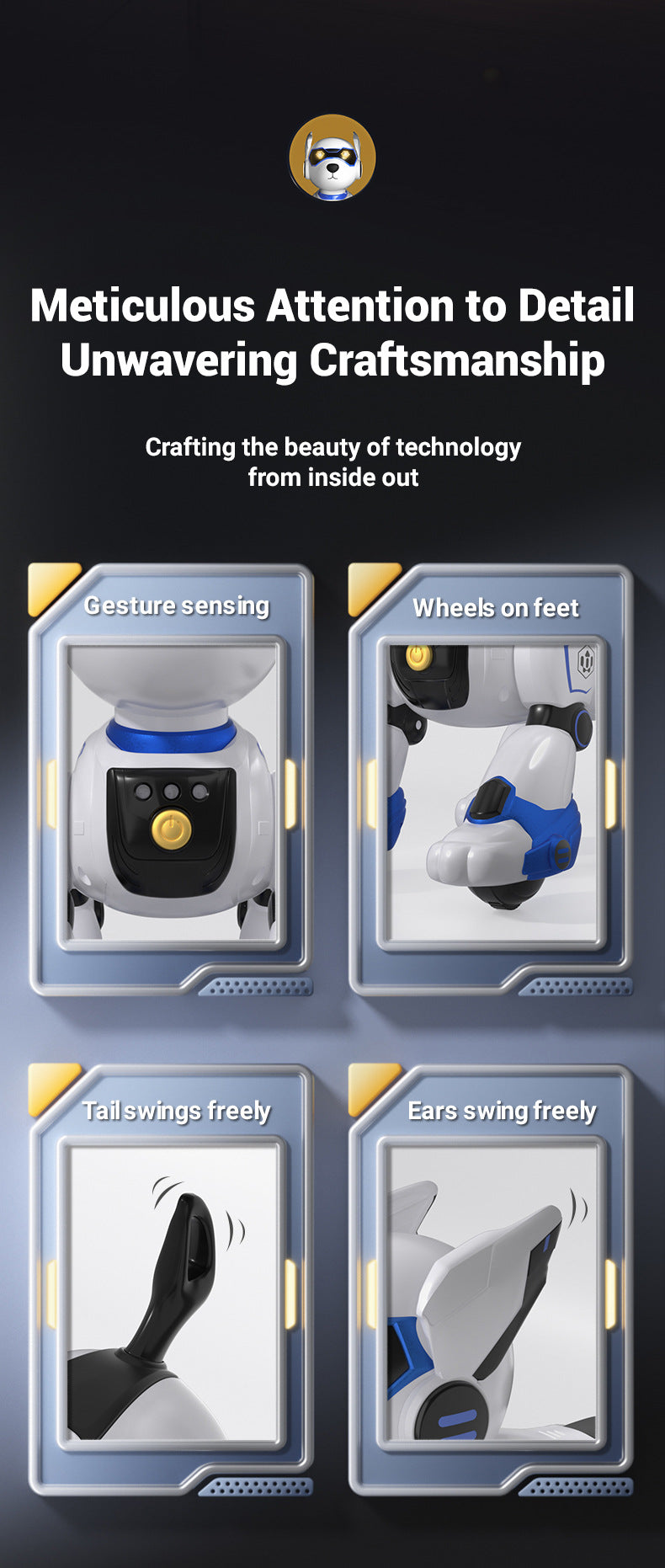 Programmable Robot Dog - Voice Interactive STEM Toy with Coding App for Kids Ages 6-12