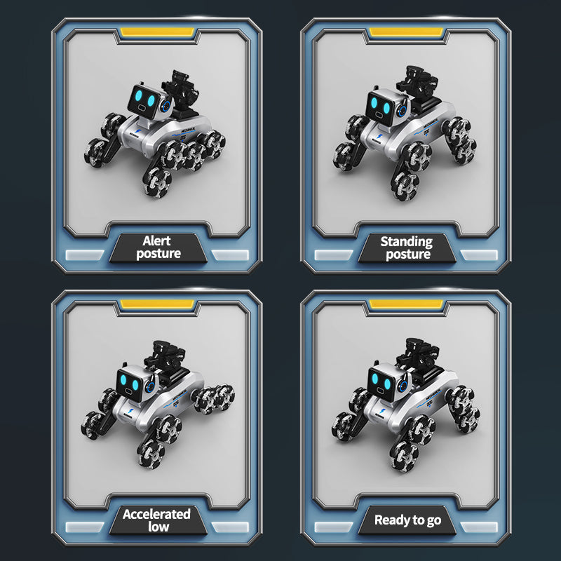 Robotic Dog with Water Capsule Game System - Camera,Remote Control Transforming Robot Dog - Gel Capsule Launcher, Gesture Control & 8-Wheel Stunts Ages 10+