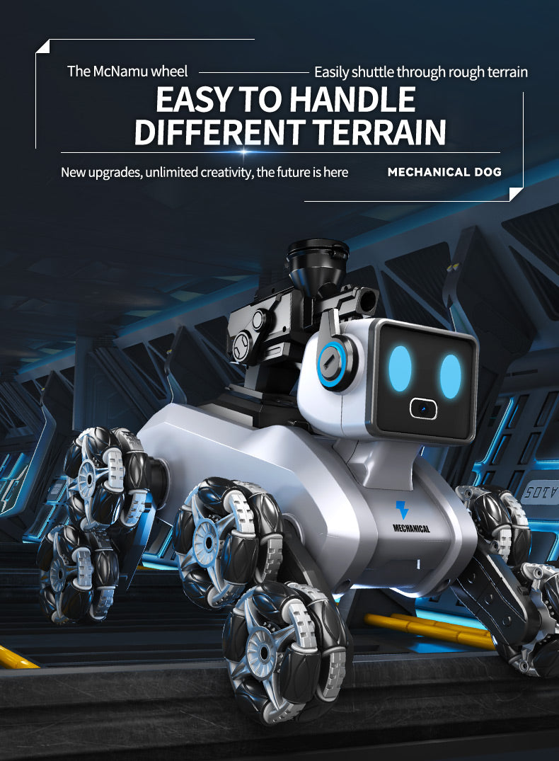 Robotic Dog with Water Capsule Game System - Camera,Remote Control Transforming Robot Dog - Gel Capsule Launcher, Gesture Control & 8-Wheel Stunts Ages 10+