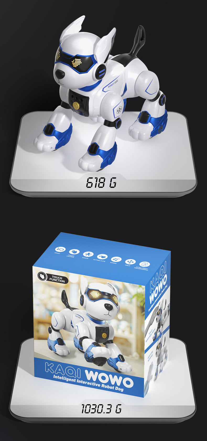 Programmable Robot Dog - Voice Interactive STEM Toy with Coding App for Kids Ages 6-12