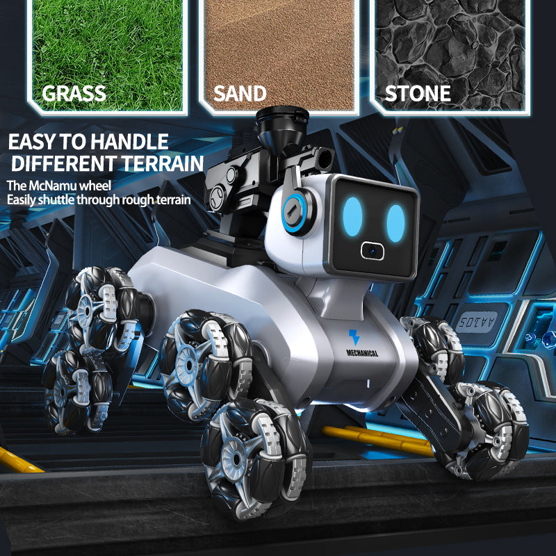 Robotic Dog with Water Capsule Game System - Camera,Remote Control Transforming Robot Dog - Gel Capsule Launcher, Gesture Control & 8-Wheel Stunts Ages 10+