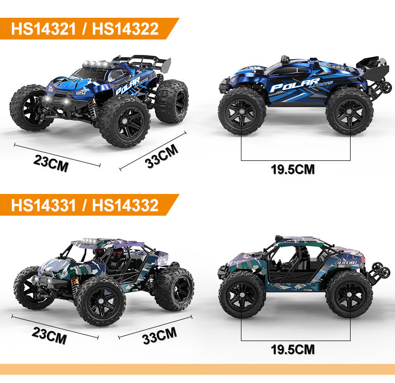 1/18 Scale Brushless Off-Road RC Truck - 45KM/H 4WD Rock Crawler with Oil Shocks