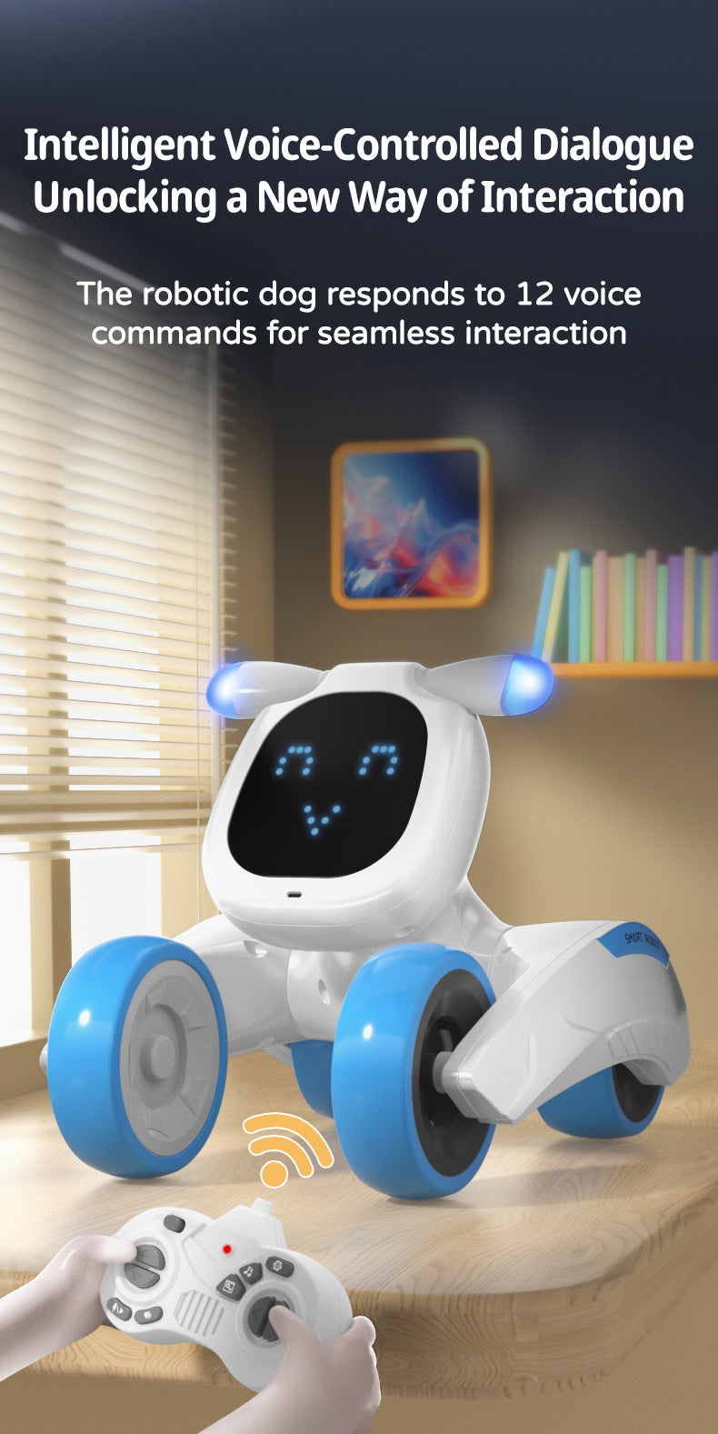 Interactive Robot Dog with Voice Recognition - Educational Smart Pet for Kids, STEM Learning Toy