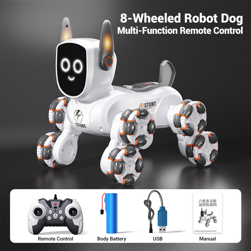 Best Programmable Toy for 10 Year Olds - Q193 Robot Dog with 8-Wheel Mobility & Obstacle Course Standard edition