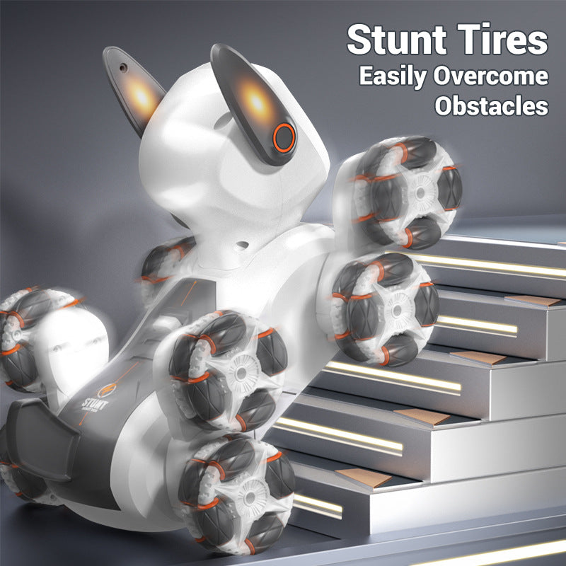 Best Programmable Toy for 10 Year Olds - Q193 Robot Dog with 8-Wheel Mobility & Obstacle Course