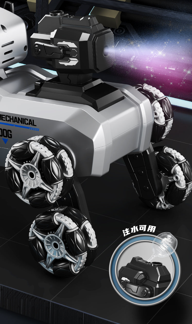 Robotic Dog with Water Capsule Game System - Camera,Remote Control Transforming Robot Dog - Gel Capsule Launcher, Gesture Control & 8-Wheel Stunts Ages 10+