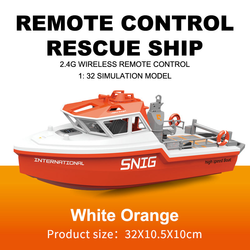 Harbor Tugboat RC Model | Brushless High-Speed Rescue Vessel with Working Crane | DIY Build Kit for Teens & Adults