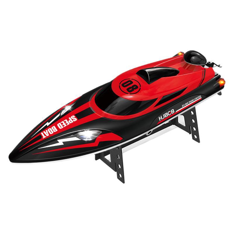 Pro Hydro Racing Boat | 25KM/H 2.4G RC Speedboat with LED Navigation Lights | Self-Righting Watercraft for Lakes & Pools