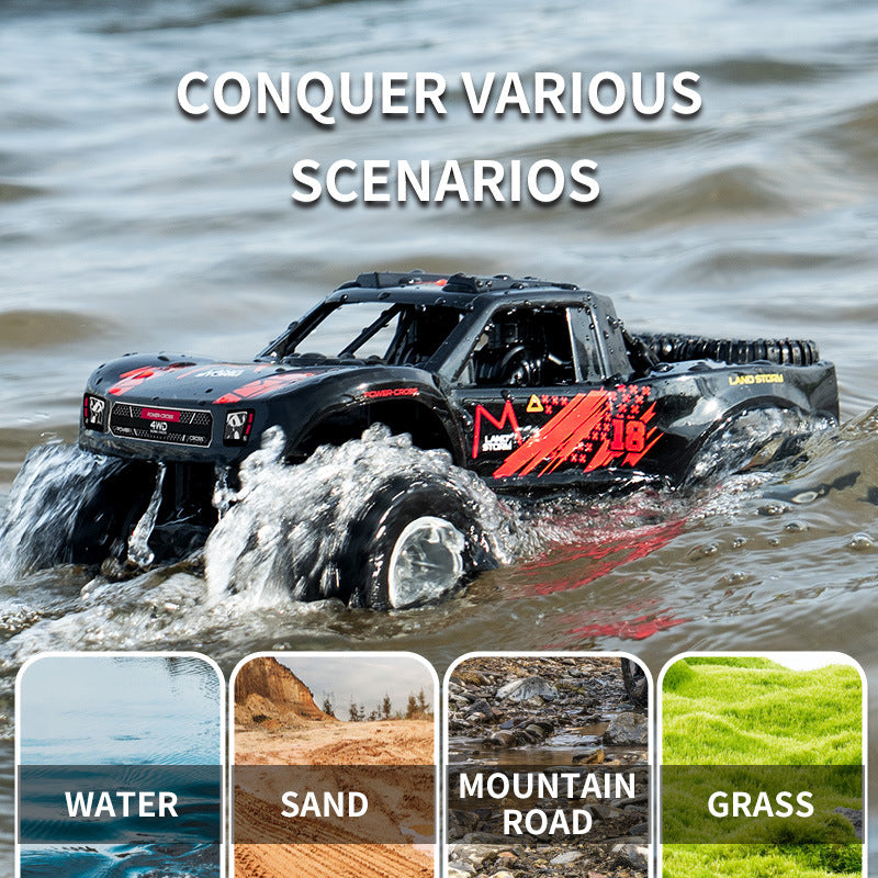 Amphibious Rock Crawler RC Car | 4WD Waterproof Stunt Vehicle for All-Terrain Adventure | Kids & Adults Remote Control Toy