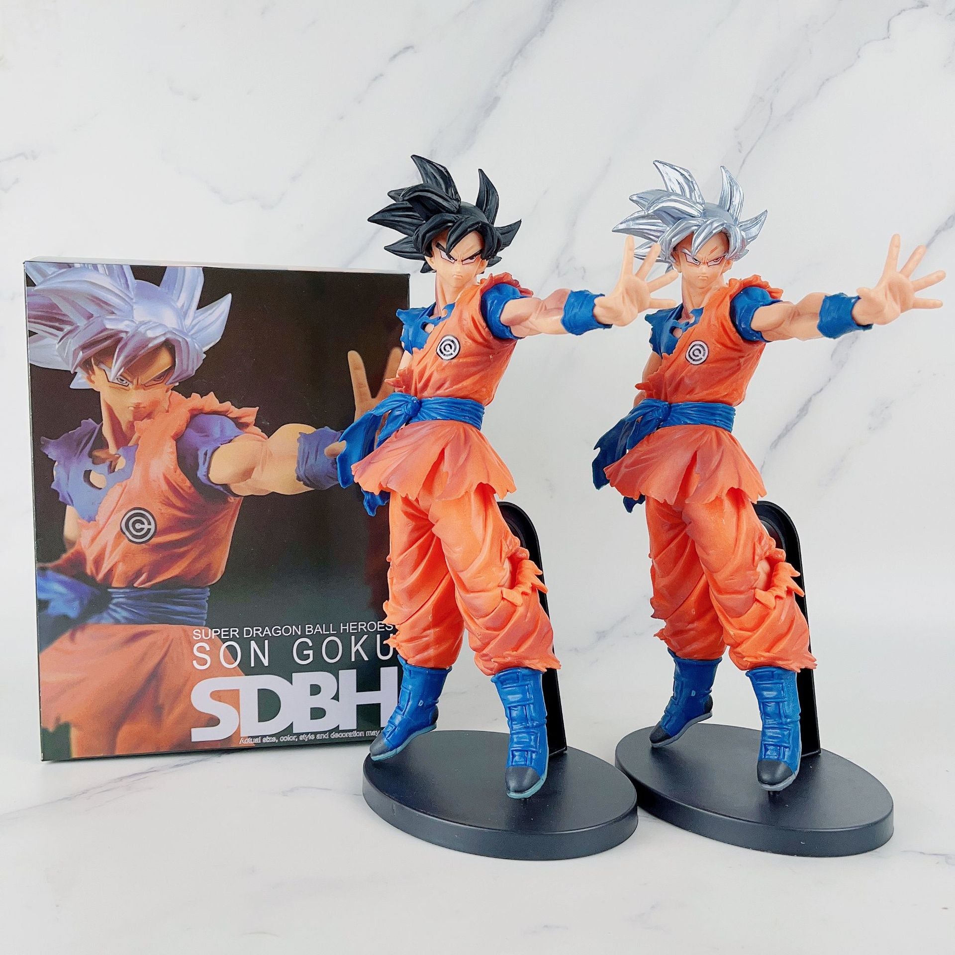 Ultra Instinct Silver Warrior Figure - 10th Anniversary Dragon Ball Inspired Statue w/ Energy FX