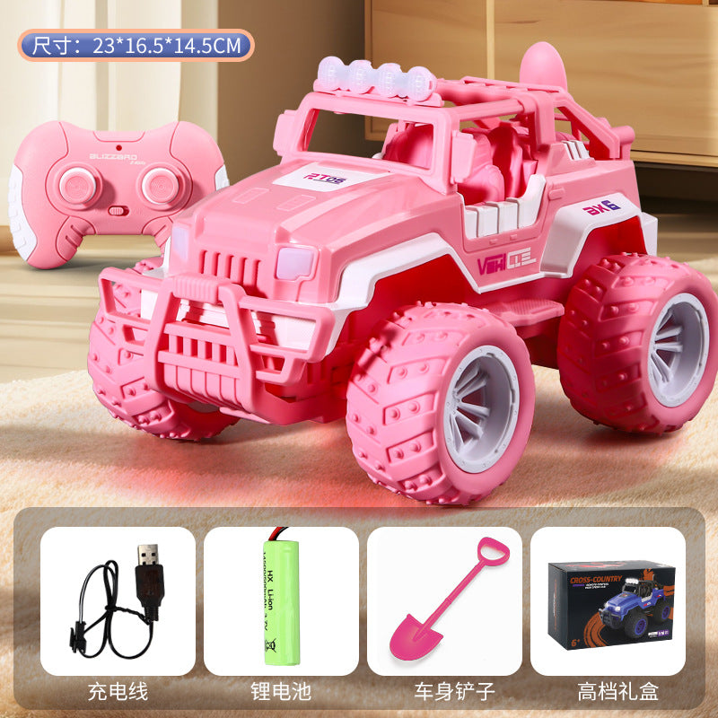 Sparkle Pink RC Crawler | 4WD Off-Road Car for Girls with Light-Up Wheels | Large Scale Remote Control Gift