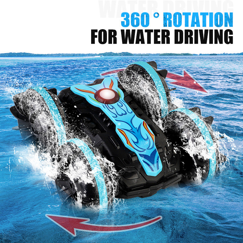 Amphibious Gesture RC Stunt Car | Zero-Flip Water & Land Toy with Hand Control | 360° Spin All-Terrain Vehicle