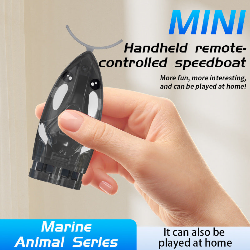 Summer Mini Racer | 15KM/H High-Speed RC Cruiser with LED Pulse | IPX7 Waterproof Pool Toy for Kids & Families