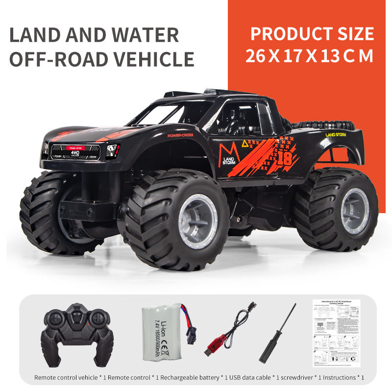 Amphibious Rock Crawler RC Car | 4WD Waterproof Stunt Vehicle for All-Terrain Adventure | Kids & Adults Remote Control Toy