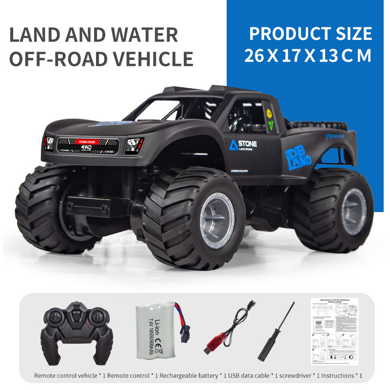 Amphibious Rock Crawler RC Car | 4WD Waterproof Stunt Vehicle for All-Terrain Adventure | Kids & Adults Remote Control Toy