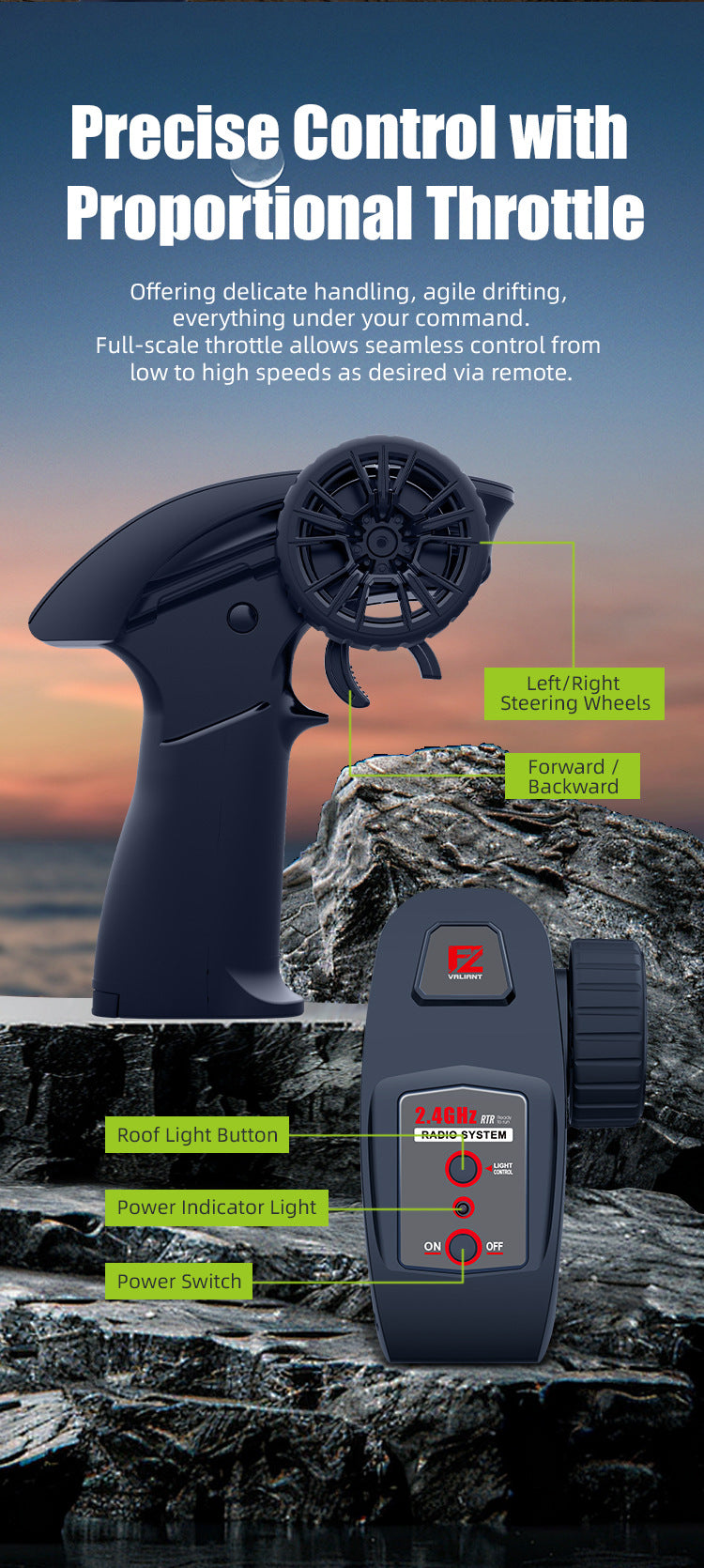 All-Terrain RC Crawler Car | 2.4G Remote Control Off-Road Toy for Kids | Waterproof 6x6 Adventure Vehicle