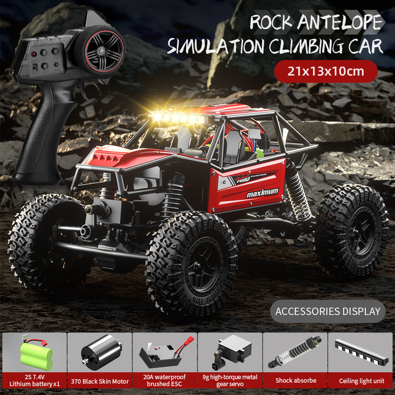 Pro Rock Crawler RC Car | 1:16 Scale Off-Road Model with 4WD Lock | All-Terrain Remote Control Toy for Adults & Kids