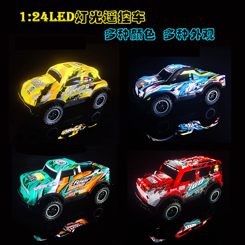 1:24 Scale Off-Road RC Crawler | LED Light Adventure Vehicle | No-Battery Remote Toy for Kids