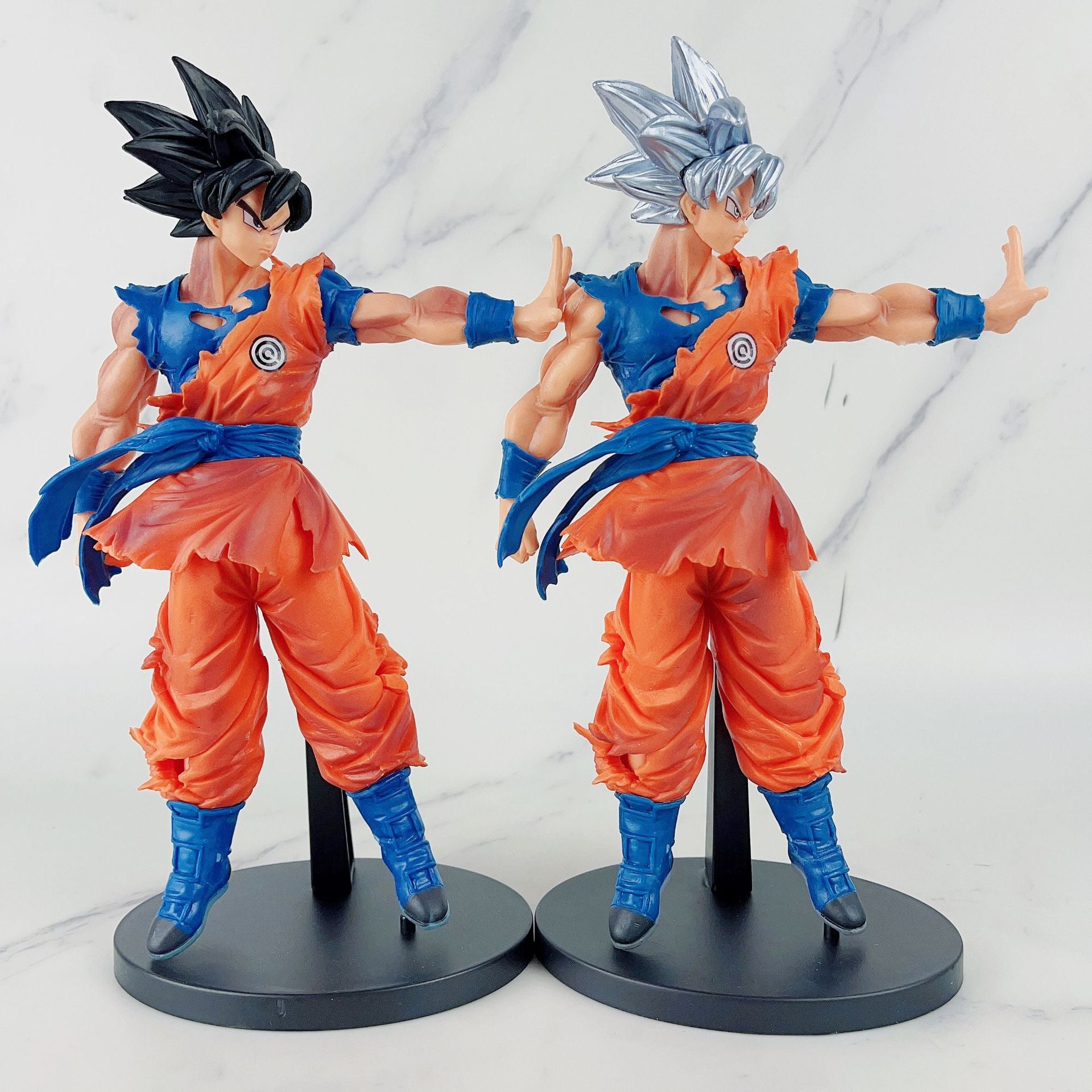 Ultra Instinct Silver Warrior Figure - 10th Anniversary Dragon Ball Inspired Statue w/ Energy FX