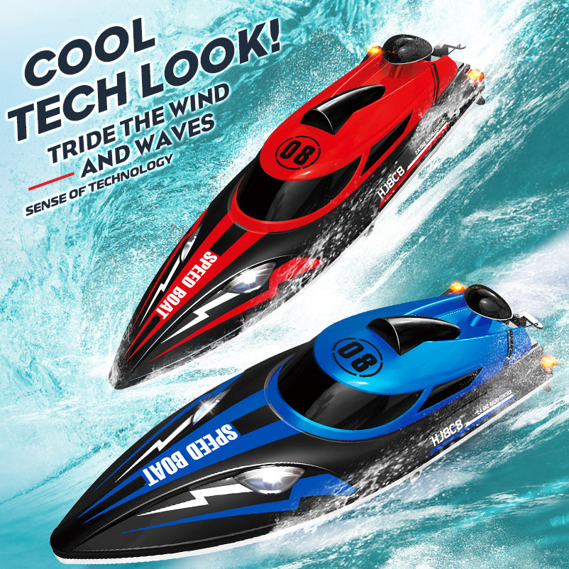 Pro Hydro Racing Boat | 25KM/H 2.4G RC Speedboat with LED Navigation Lights | Self-Righting Watercraft for Lakes & Pools