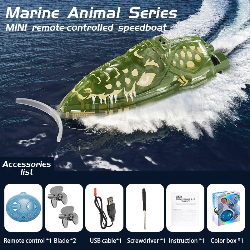 Summer Mini Racer | 15KM/H High-Speed RC Cruiser with LED Pulse | IPX7 Waterproof Pool Toy for Kids & Families