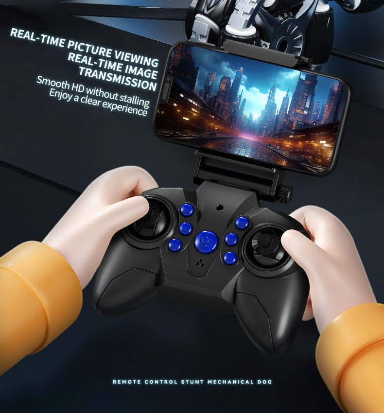 Robotic Dog with Water Capsule Game System - Camera,Remote Control Transforming Robot Dog - Gel Capsule Launcher, Gesture Control & 8-Wheel Stunts Ages 10+