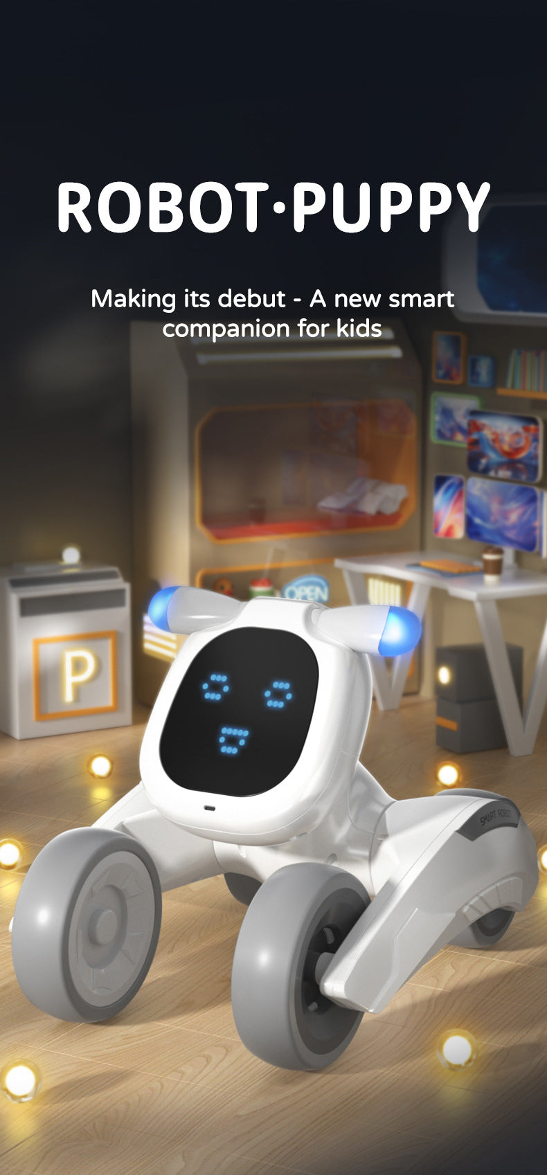 Interactive Robot Dog with Voice Recognition - Educational Smart Pet for Kids, STEM Learning Toy