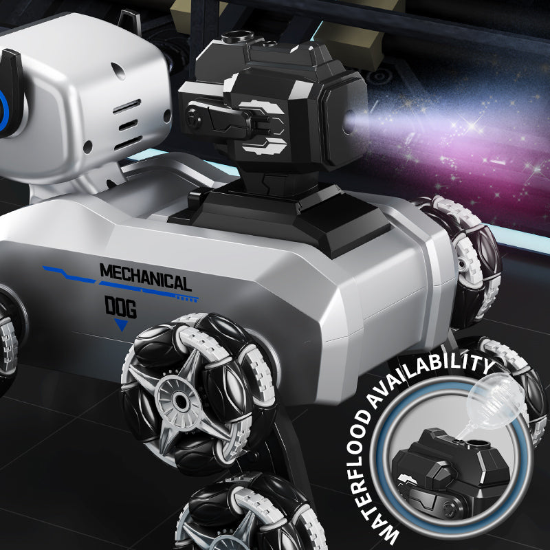 Robotic Dog with Water Capsule Game System - Camera,Remote Control Transforming Robot Dog - Gel Capsule Launcher, Gesture Control & 8-Wheel Stunts Ages 10+