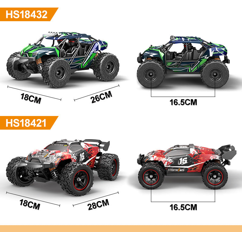 1/18 Scale Brushless Off-Road RC Truck - 45KM/H 4WD Rock Crawler with Oil Shocks