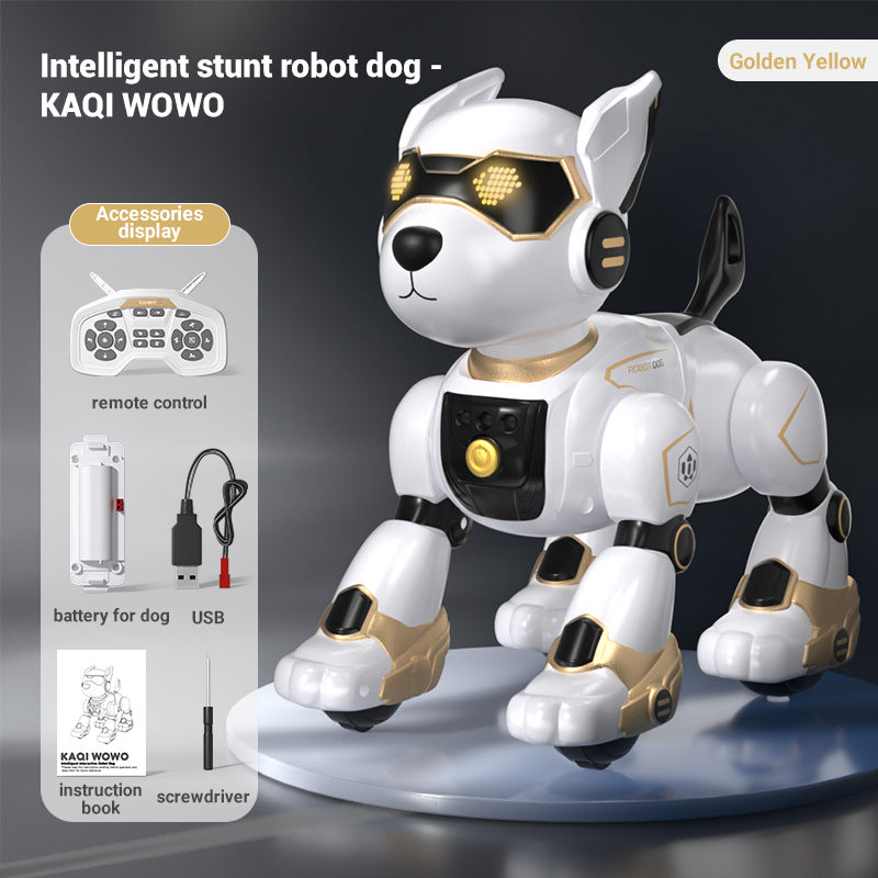 Programmable Robot Dog - Voice Interactive STEM Toy with Coding App for Kids Ages 6-12 Gold
