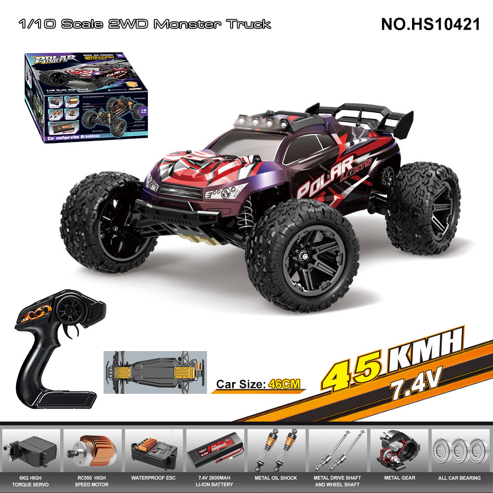 1/18 Scale Brushless Off-Road RC Truck - 45KM/H 4WD Rock Crawler with Oil Shocks HS10421 Official 1 10 Scale Racing Car 45KM H