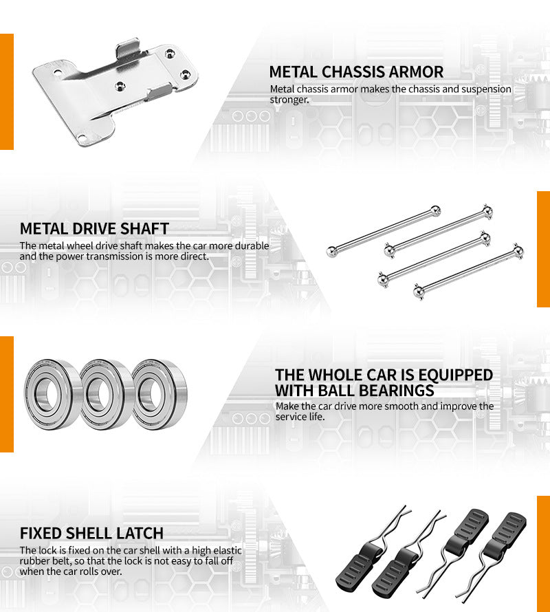 1/18 Scale Brushless Off-Road RC Truck - 45KM/H 4WD Rock Crawler with Oil Shocks