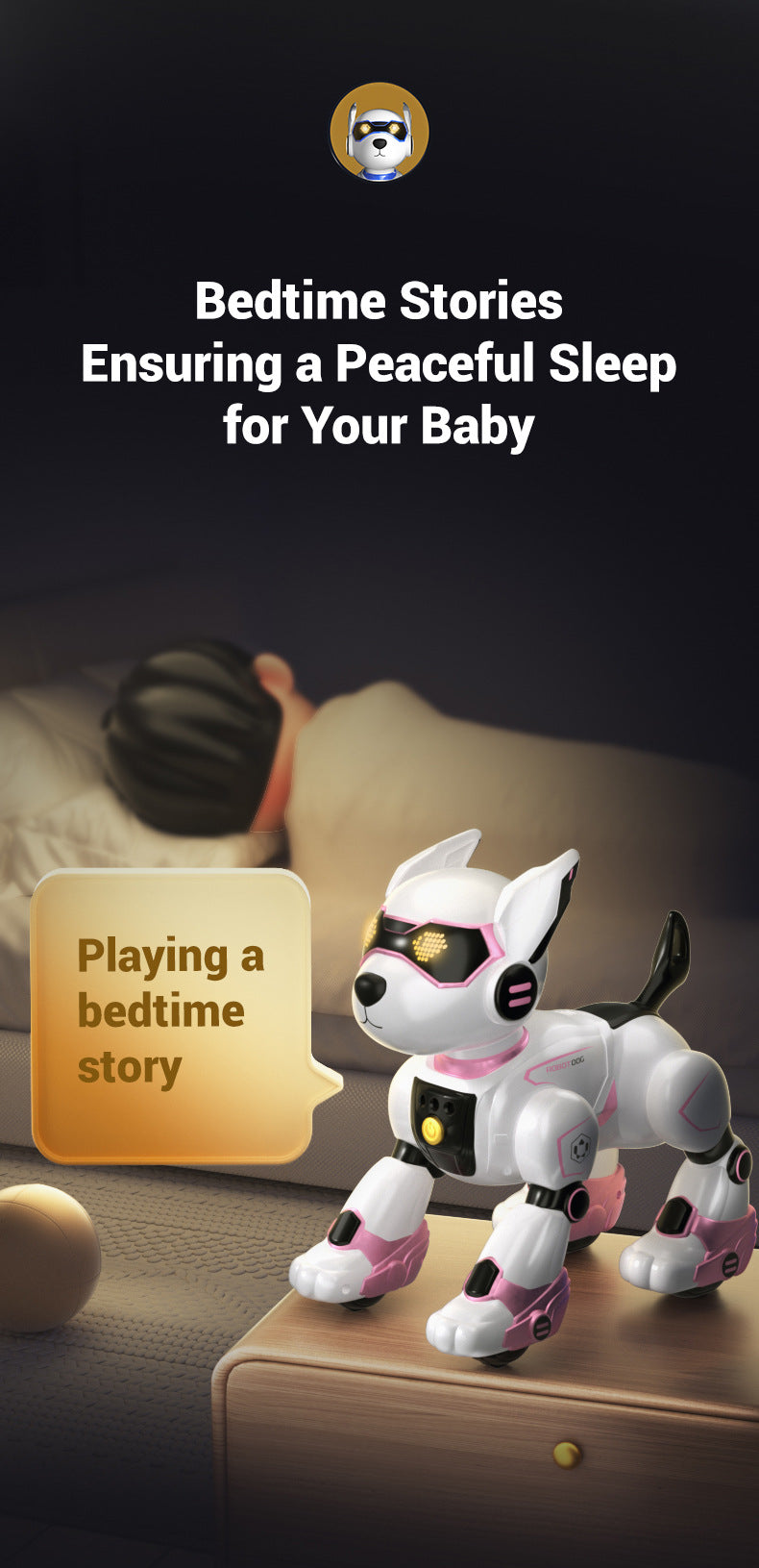 Programmable Robot Dog - Voice Interactive STEM Toy with Coding App for Kids Ages 6-12