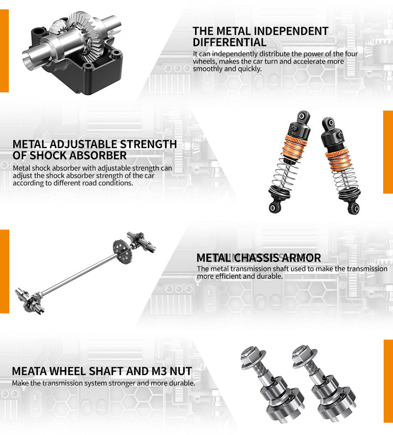 1/18 Scale Brushless Off-Road RC Truck - 45KM/H 4WD Rock Crawler with Oil Shocks