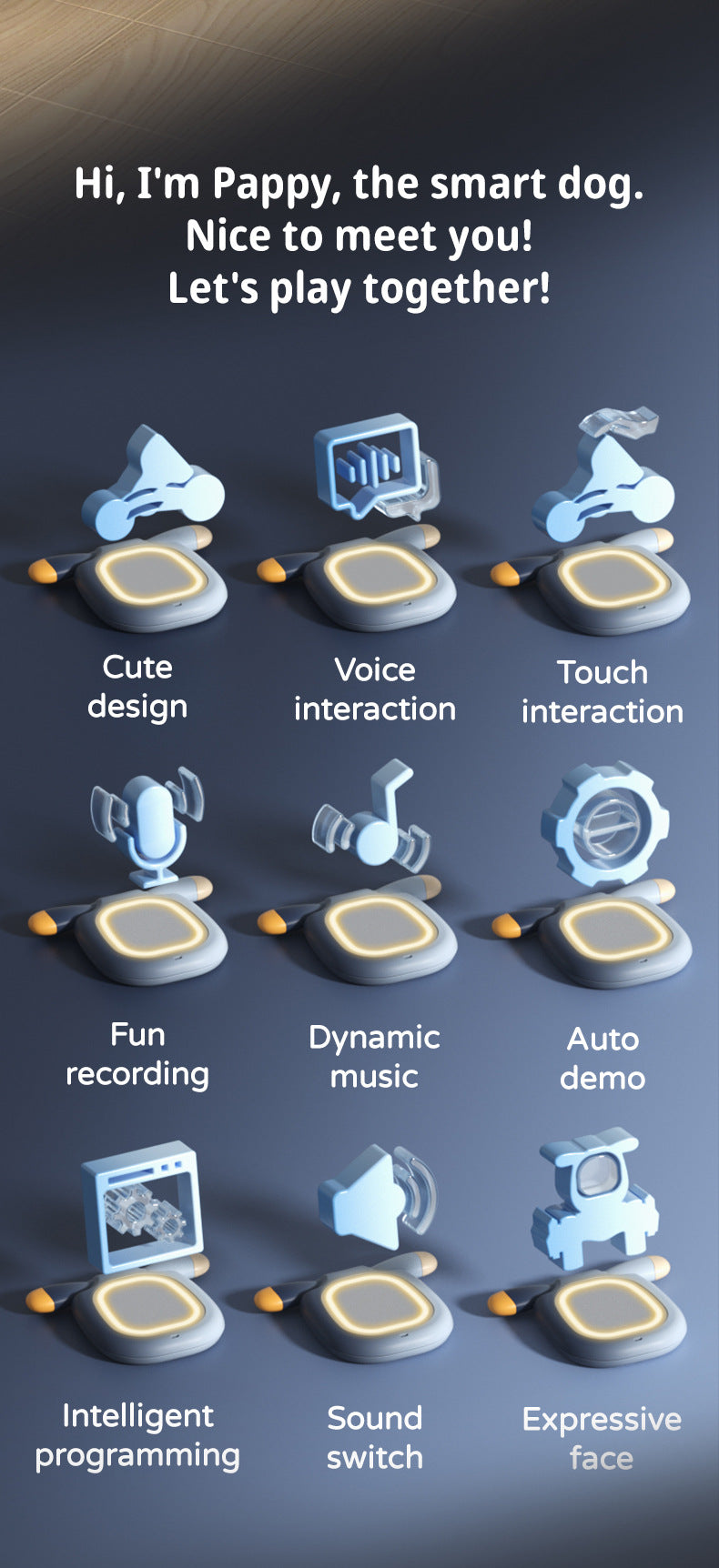 Interactive Robot Dog with Voice Recognition - Educational Smart Pet for Kids, STEM Learning Toy