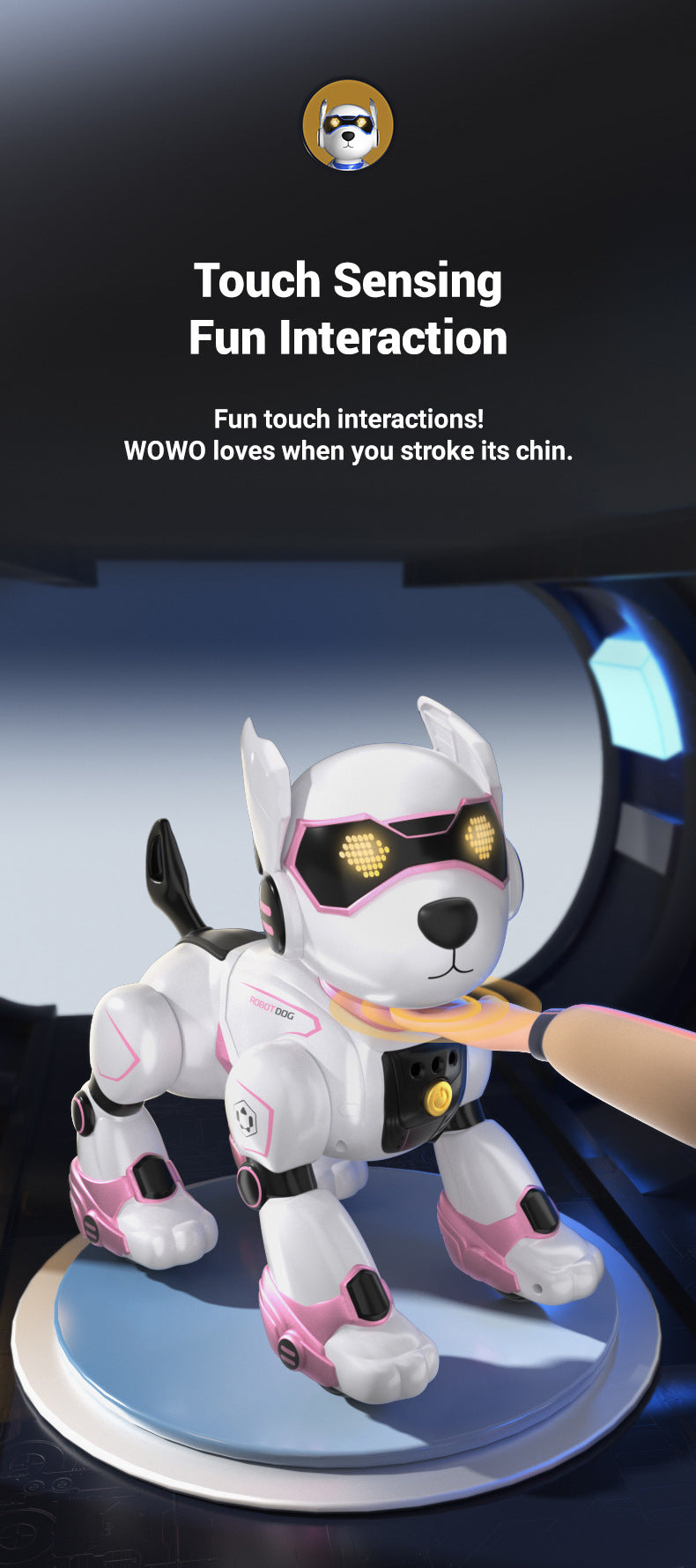 Programmable Robot Dog - Voice Interactive STEM Toy with Coding App for Kids Ages 6-12