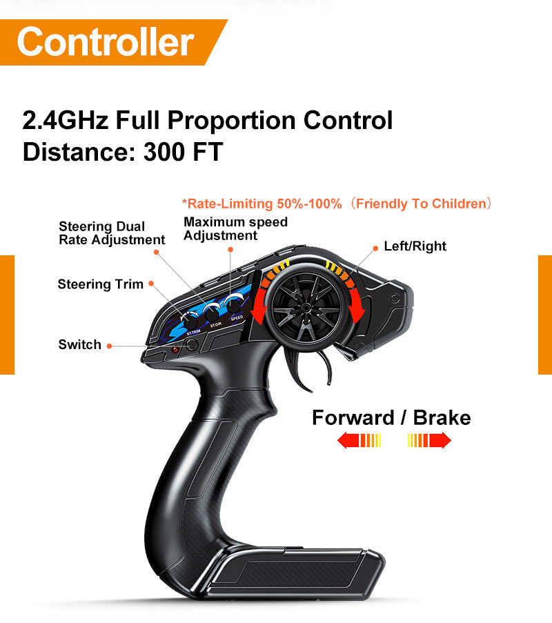 1/18 Scale Brushless Off-Road RC Truck - 45KM/H 4WD Rock Crawler with Oil Shocks