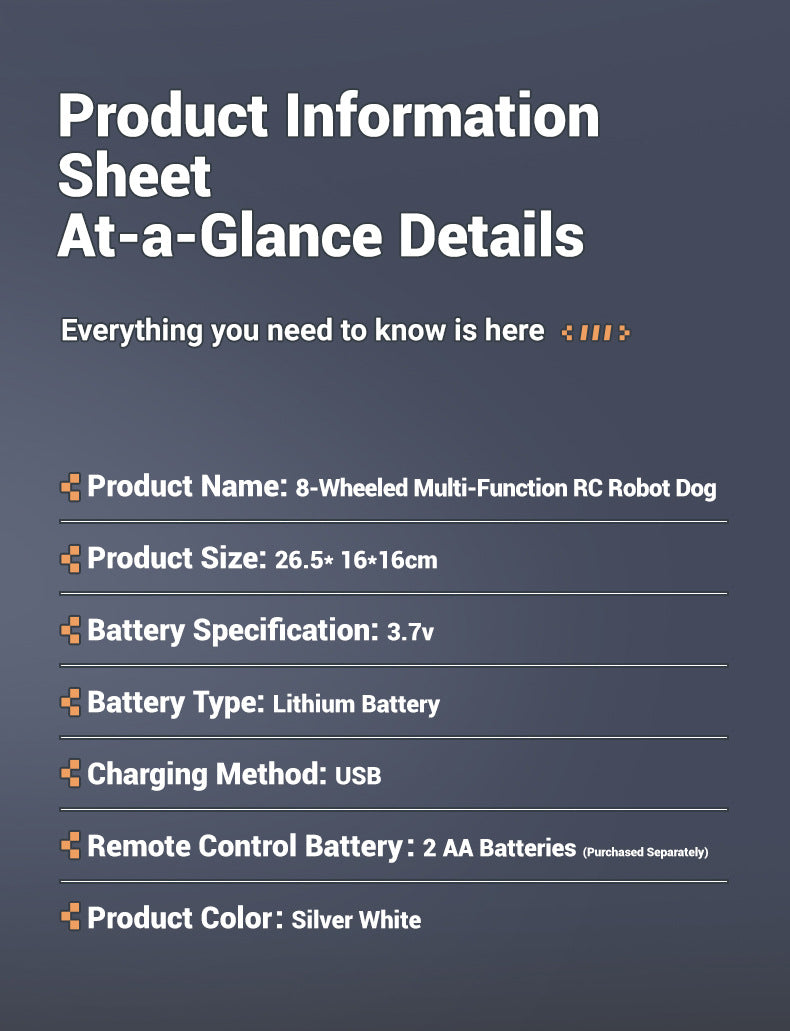 Best Programmable Toy for 10 Year Olds - Q193 Robot Dog with 8-Wheel Mobility & Obstacle Course