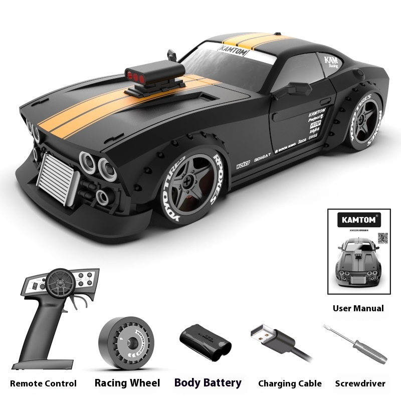 Pro 4WD Drift Racer | 25KM/H Competition RC Car with Gyro Stabilization | USB-C Rechargeable for Teens & Adults