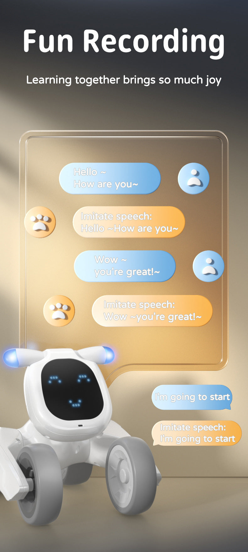 Interactive Robot Dog with Voice Recognition - Educational Smart Pet for Kids, STEM Learning Toy